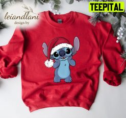 Lilo & Stitch Santa Hat Stitch Portrait Stitch Swae Stitch Christmas Sweatshirt