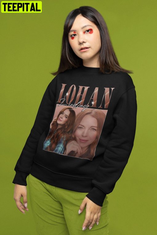 Lindsay Lohan American Actress And Singer Retro Design Sweatshirt