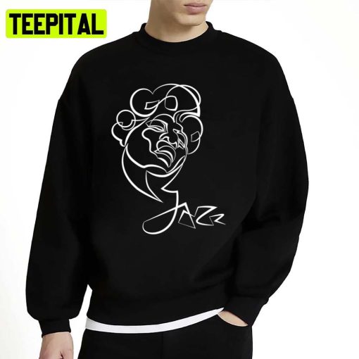 Linear Portrait Of Jazz Singer Ella Fitzgerald Unisex Sweatshirt