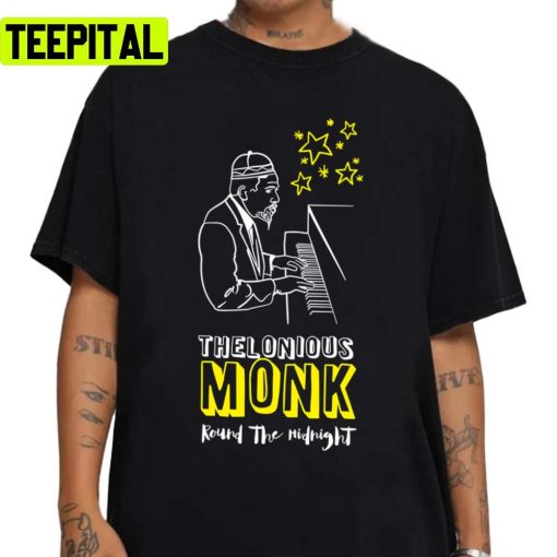 Lineart Round The Mindnight Retro Thelonious Monk Unisex Sweatshirt