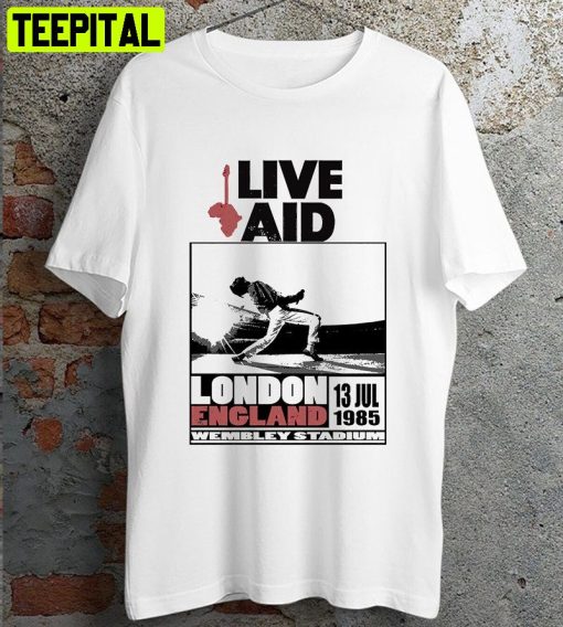 Live Aid Wembley Concert Retro Design T-Shirt