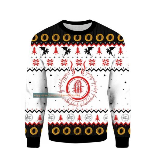 LOTR One Ring Ugly 3D Xmas Sweater