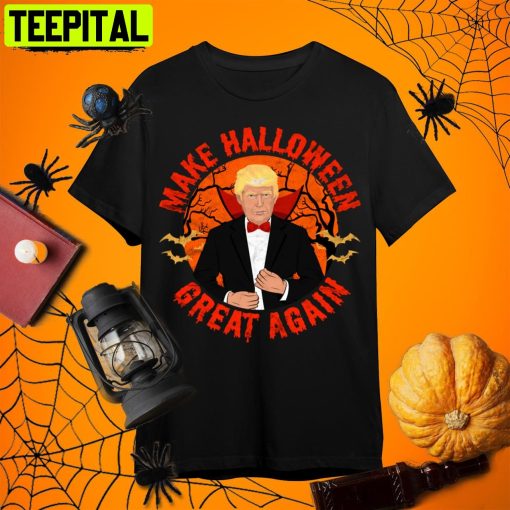 Make Halloween Great Again Trump Vampire Trump Halloween Retro Art Unisex T-Shirt