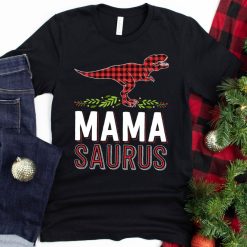 Mama Saurus Christmas Gift T Rex Shirt