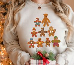 Marvel Avengers Gingerbread Cookie Tree Xmas Sweatshirt