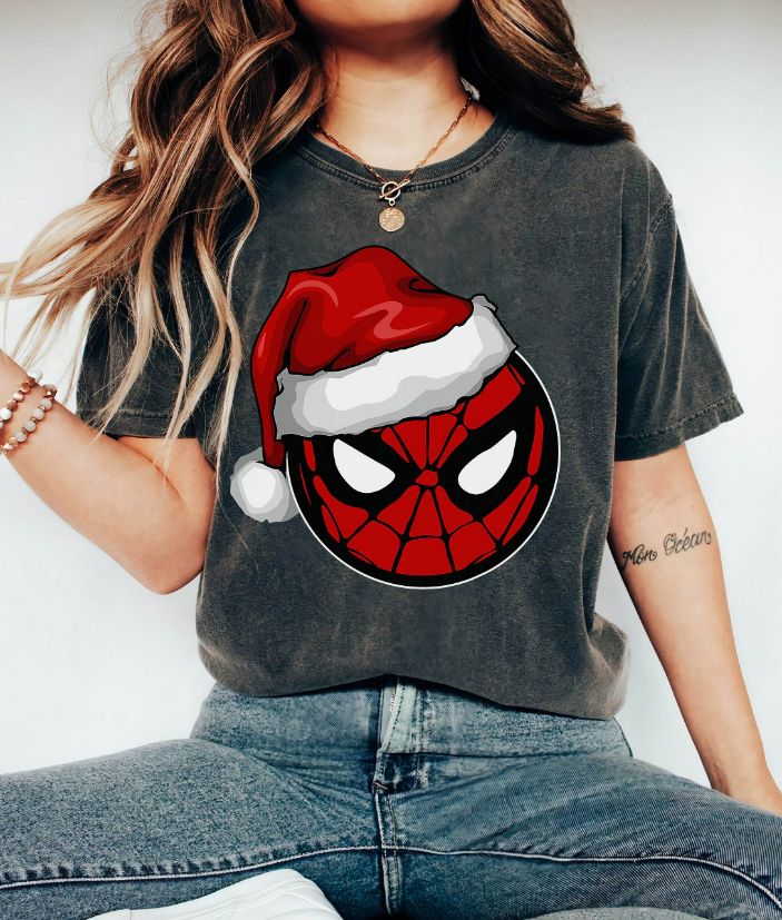 Marvel Christmas Spider-Man Santa Hat T-Shirt