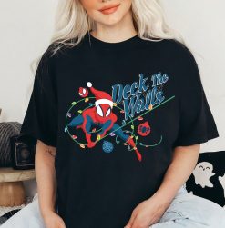 Marvel Spider-Man Deck The Walls Holiday Xmas T-Shirt