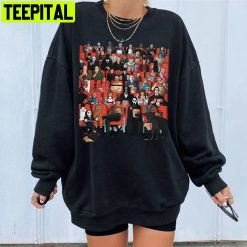 Me And My Psycho Bunch At Movie Theatre Horror Characters Scream Villain Unisex Sweatshirt