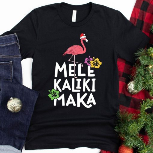 Mele Kalikimaka  Tank Top Flamingo Christmas Shirt