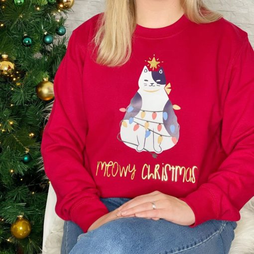 Meowy Christmas Cat Sweatshirt