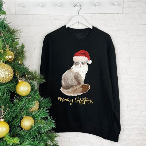 Meowy Christmas Cute Cat Christmas Sweatshirt