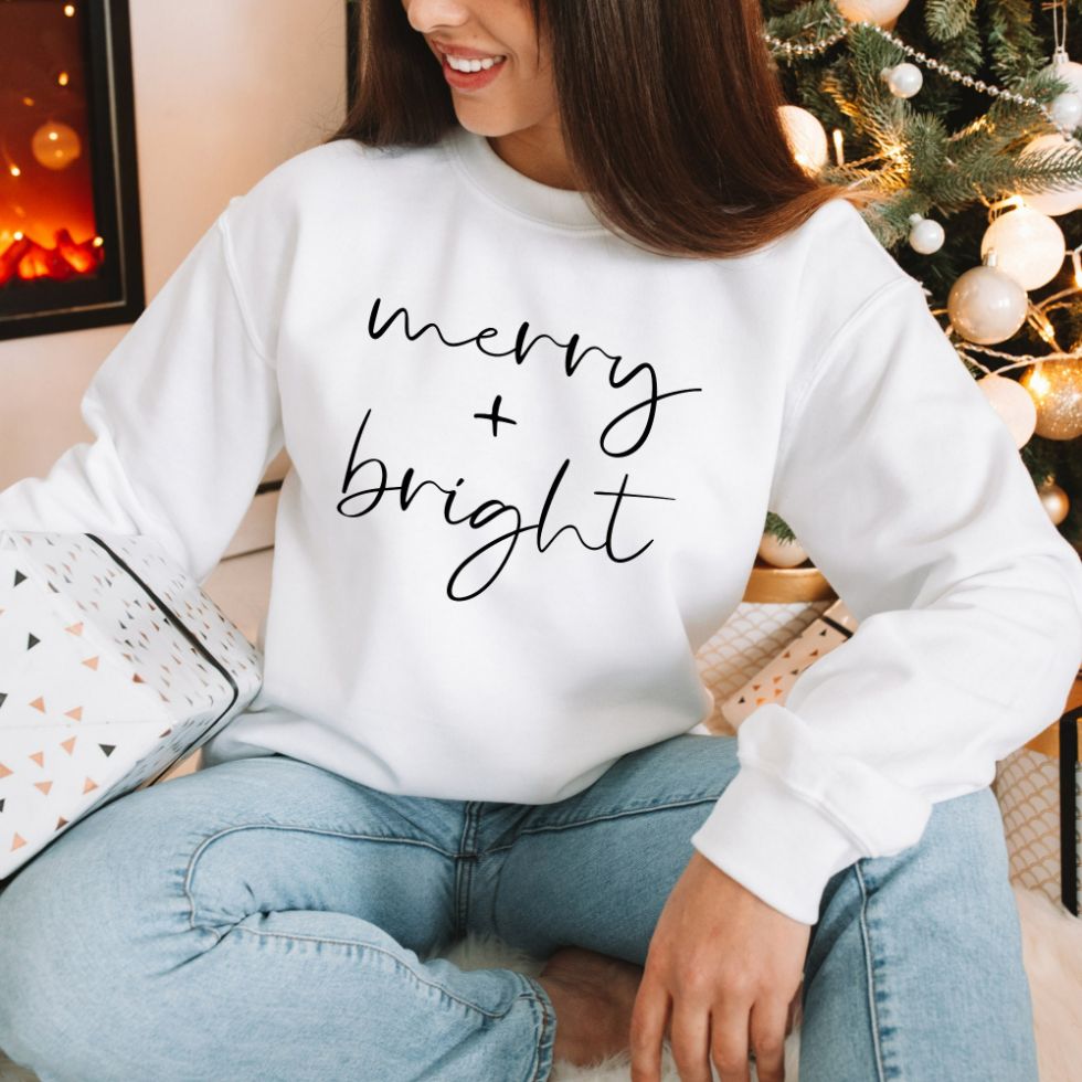 Merry And Bright Christmas Unisex Sweatshirt