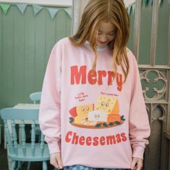 Merry Cheesemas Women’s Christmas Sweatshirt