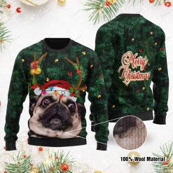 Merry Christmas Pug Ugly For Pug Lovers On 3D Sweater