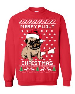 Merry Pugly Christmas Ugly Sweater