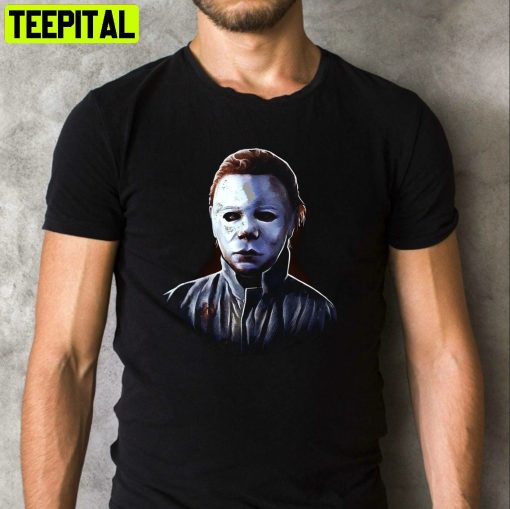 Michael Myers Portrait Scary Movie Halloween Retro Design T-Shirt