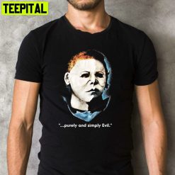 Michael Myers Purely And Simple Evil Scary Movie Halloween Retro Design T-Shirt