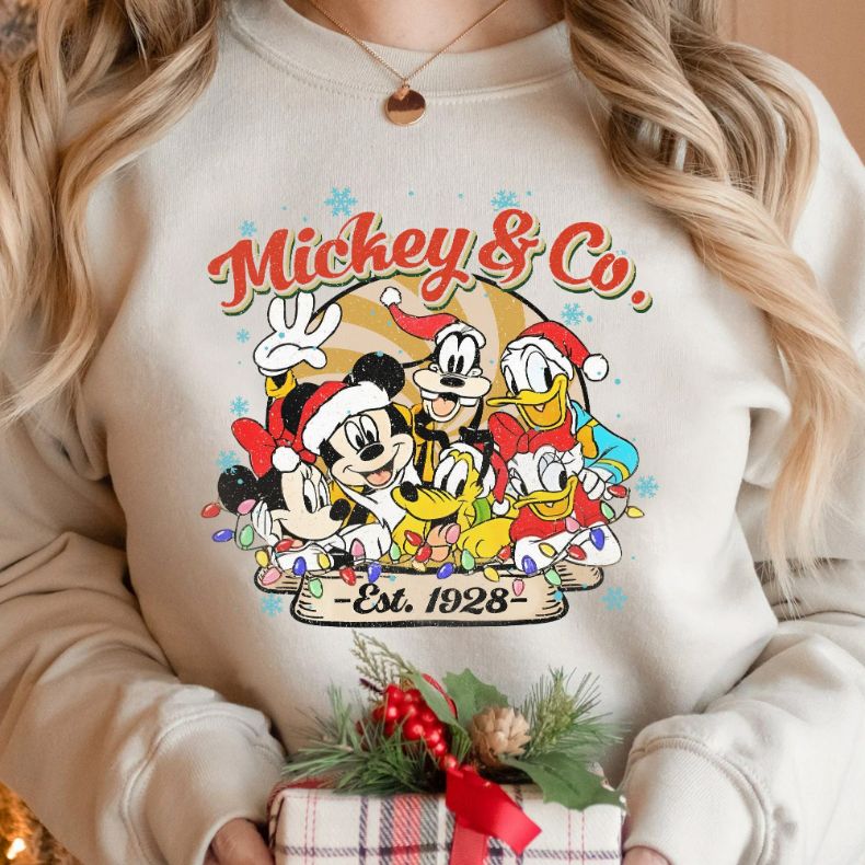 Mickey and Co EST 1928 Christmas Sweatshirt