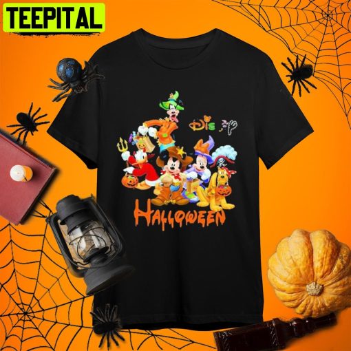 Mickey And Friends Are So Scary Disney Halloween Retro Art Unisex T-Shirt