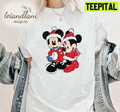 Mickey And Minnie Cute Couple Husband And Wife Christmas Unisesx T-Shirt