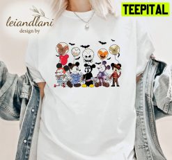 Mickey Mickey Mouse Style Horror Character Halloween Unisesx T-Shirt