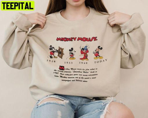 Mickey Through The Years Mickey Mouse Mickey Holiday Disney Sweatshirt