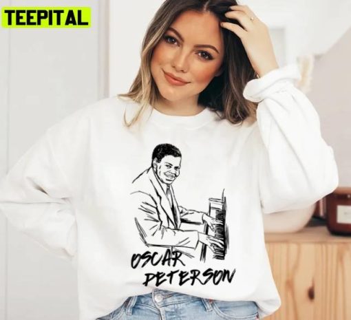 Minimalist Design Jazz Pianist Oscar Peterson Unisex Sweatshirt