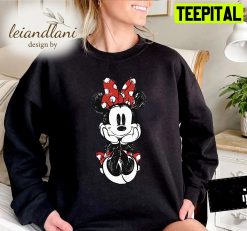 Minnie Animal Minnie Ear Leopard Cheetah Print Ear Disney Sweatshirt