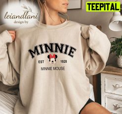 Minnie Est 1928 Animal Minnie Ear Leopard Cheetah Print Ear Disney Sweatshirt