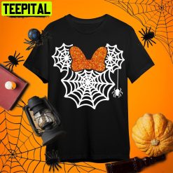 Minnie Mouse Spider Web Minnie Mouse Halloween Retro Art Unisex T-Shirt