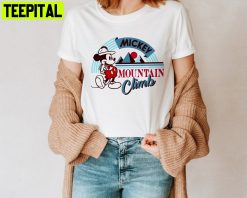 Mountains Climb Travel Mickey Mickey Mouse Mickey Holiday Disney Unisesx T-Shirt