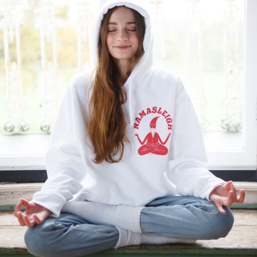 Namasleigh Yoga Santa Women’s Christmas Hoodie