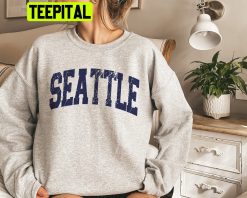 Navy Seattle Collegiate Adult And Youth Unisex Sweatshirt