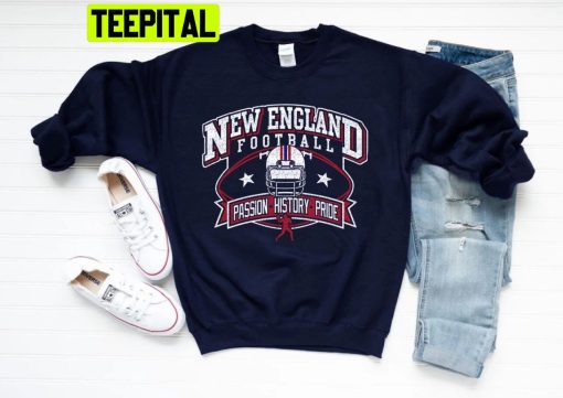 New England Football Team Passion History Pride Vintage Unisex Sweatshirt