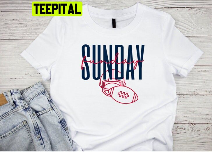 New England Patriots Sunday Funday Cute Football Unisex T-Shirt