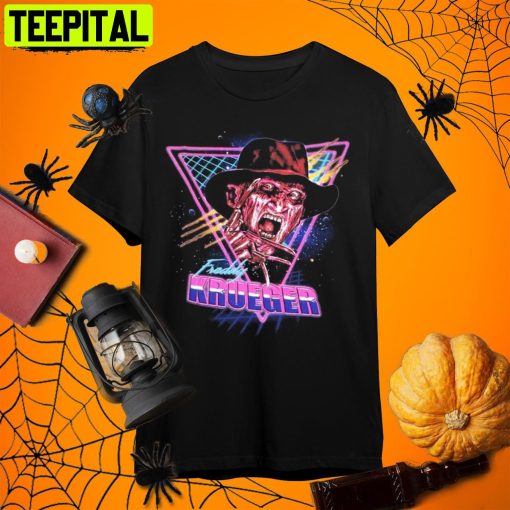 New Nightmare On Elm Street 1984 Neon Freddy Krueger Retro Art Unisex T-Shirt