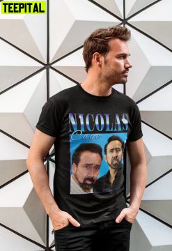 Nicolas Cage Celebrity Actor Retro Design T-Shirt