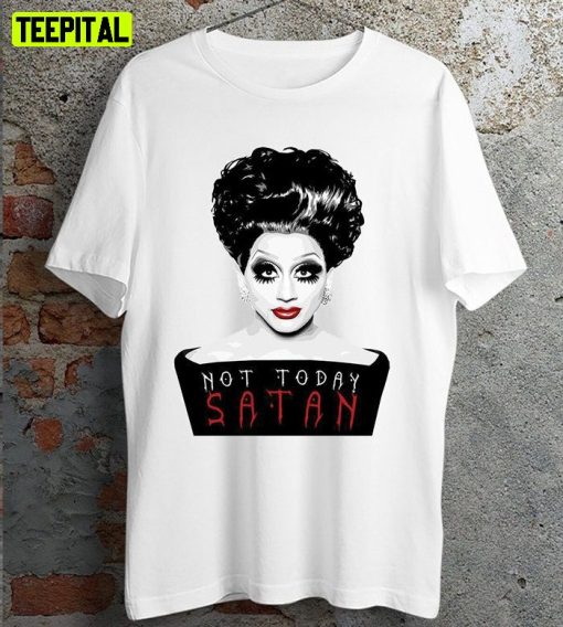 Not Today Satan Lgbt Bianca Retro Design T-Shirt