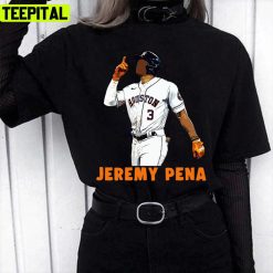 Number 3 Jeremy Pena Celebration Houston Astros Unisex T-Shirt