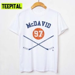 Number 97 Ice Hockey Connor Mcdavid Sticks Unisex T-Shirt