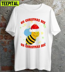 Oh Christmas Bee Santa Bee Xmas Retro Design T-Shirt