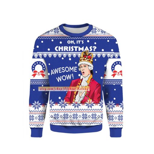 Oh It’s Christmas Awesome Wow Ugly Sweater