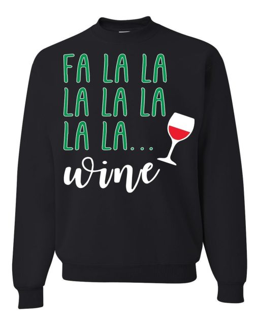 OnCoast Fa La La La Wine Ugly Christmas Sweater  Funny Ugly Christmas Sweater  Holiday Gift