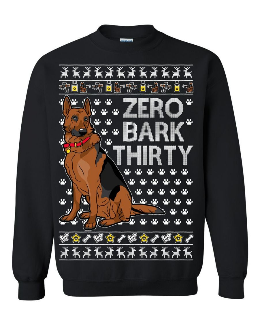 OnCoast Zero Bark Thirty Dog Santa Claus Ugly Christmas Sweater