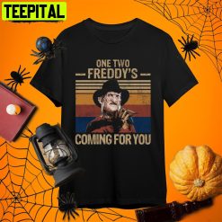 One Two Freddys Coming For You Freddy Krueger Retro Art Unisex T-Shirt