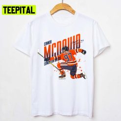 Orange Design Ice Hockey Connor Mcdavid Unisex T-Shirt