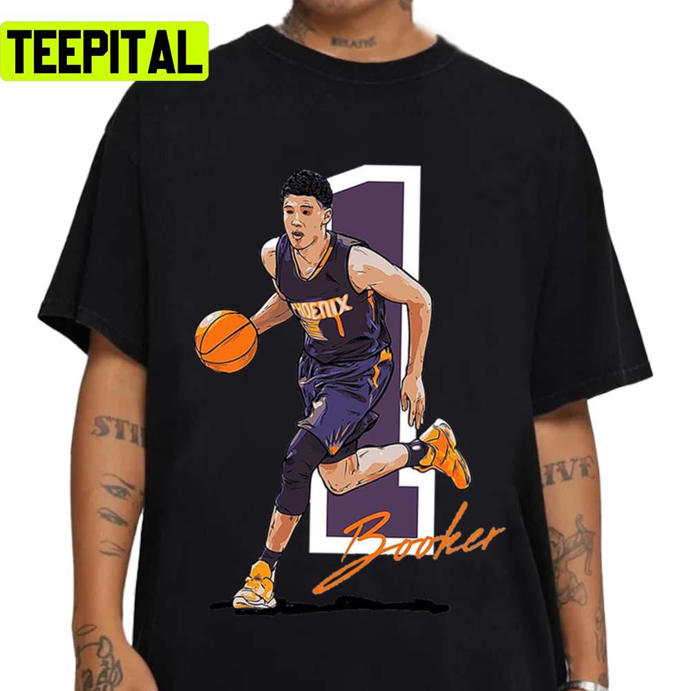Orange Signature Devin Booker Basketball Unisex T-Shirt