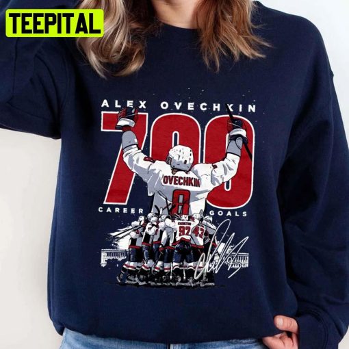 Ovechkin 700 Goals For Washington Capitals Fans Unisex Sweatshirt