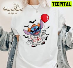 Pennywise Stitch Horror Clown Halloween Unisesx T-Shirt