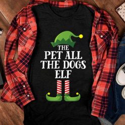 Pet All The Dogs Elf Matching Family Group Christmas Pajama T-Shirt